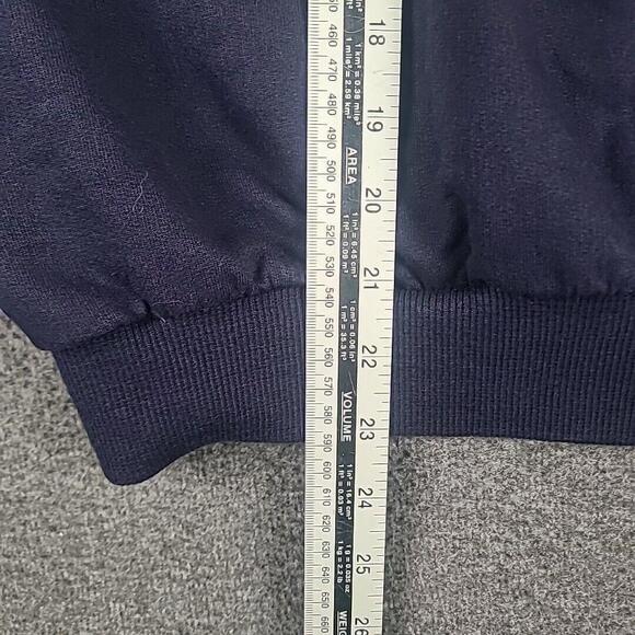 Mat De Misaine Crop Sweater Size 2 Navy Plaid Collar Made in France Preppy - Picture 7 of 8